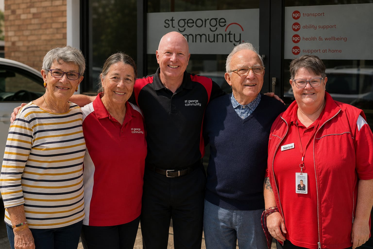Group photo of St George Community volunteers featured for National Volunteer Week 2026
